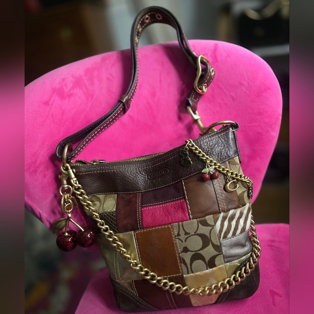 Coach Multicolor Patchwork Shoulder Bag